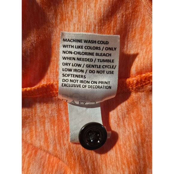 Short Par 4 Men’s Golf Polo Shirt Orange Heather Performance Stretch Size Large - Picture 9 of 9
